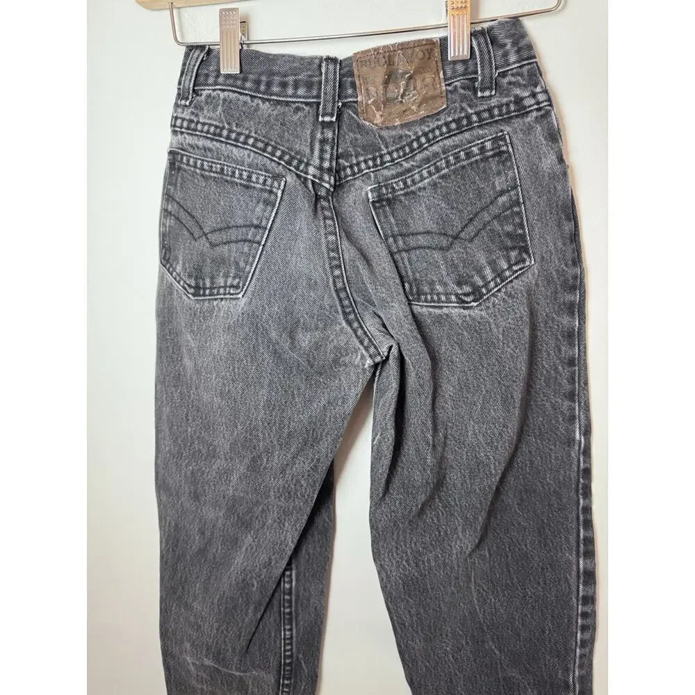 Bugle Boy Vintage Boys Jeans Black Sz 10 USA made Straight Leg